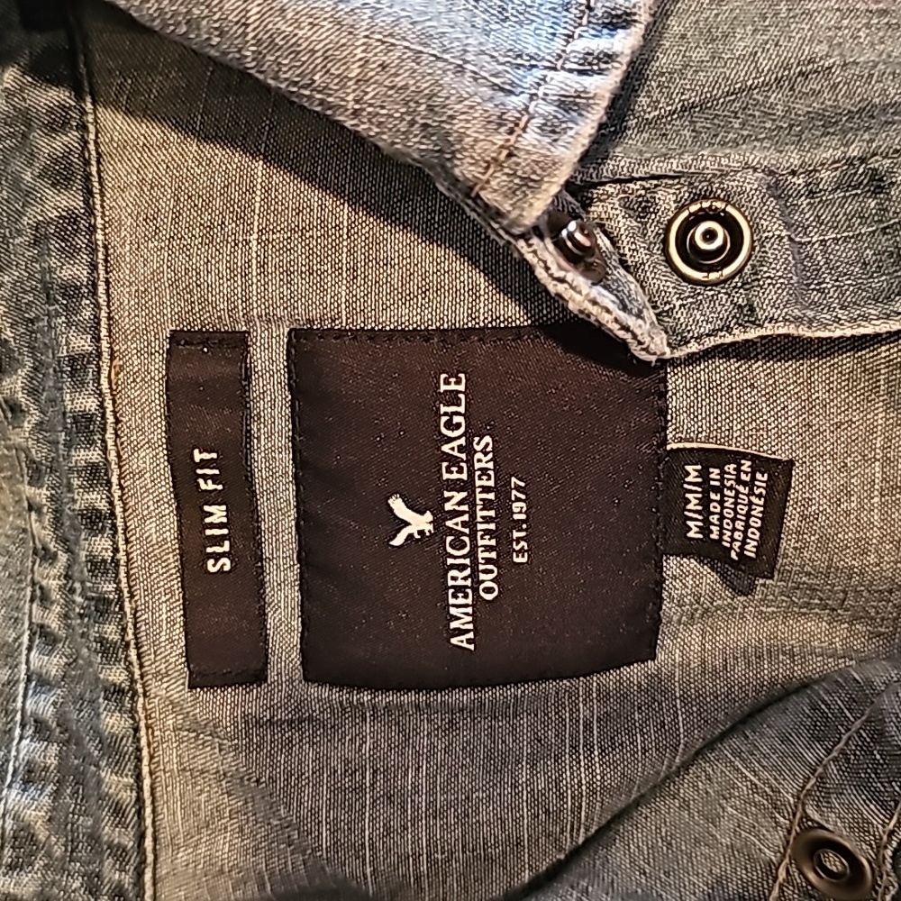 American Eagle denim button up